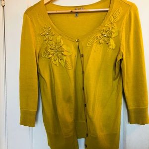 Caslon green cardigan, 100% cotton